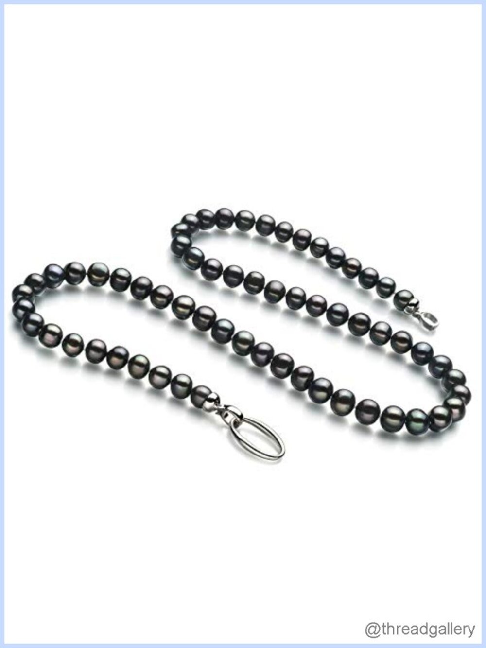 Freshwater Cultured Pearl Necklace 925 Sterling Silver 8-9mm Strand